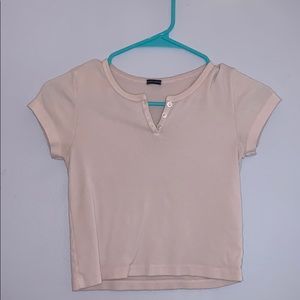 brandy melville light pink zelly top crop top